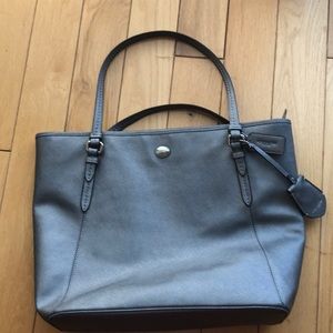 Coach metallic leather tote